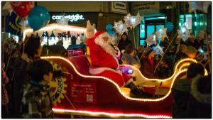 Santa at the Teddington Lantern Procession
